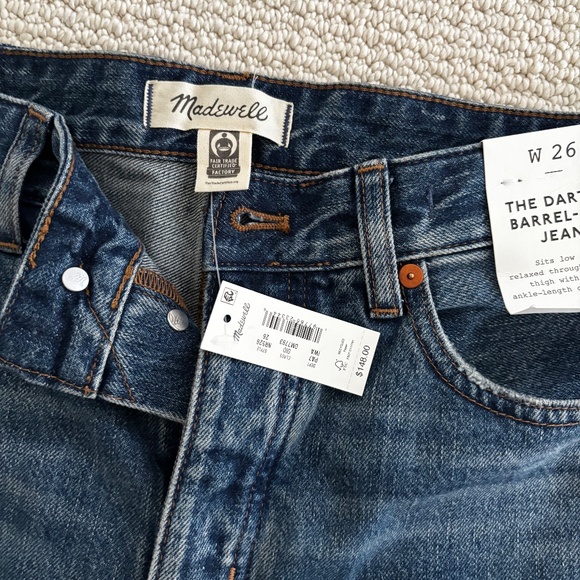 NWT Madewell Darted Barrel-Leg Jean - Picture 4 of 4